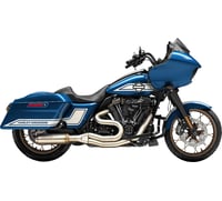 Bassani xhaust 2-into-1 Mid-Length Exhaust System with Super Bike Muffler - Stainless Steel - 49-State