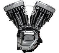 S&s cycle T111 Long Block Engine - Wrinkle Black and Chrome - Touring | Dyna