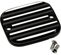 Joker machine Master Cylinder Cover - Brake - Front - Finned - Black/Silver