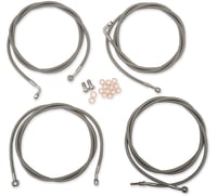La choppers Handlebar Cable/Brake Line Kit - Mini Ape Hanger Handlebars - Stainless Steel