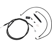 La choppers Handlebar Cable/Brake Line Kit - 12" - 14" Ape Hanger Handlebars - Midnight