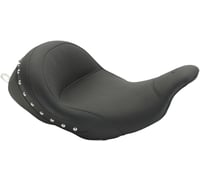 Mustang Lowdown Seat with Driver Backrest - Chrome Studded