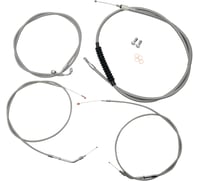 La choppers Handlebar Cable/Brake Line Kit - 12" - 14" Ape Hanger Handlebars - Stainless Steel
