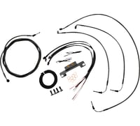 La choppers Handlebar Cable/Brake Line Kit - Complete - Stock Handlebars - Midnight