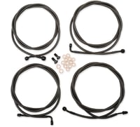 La choppers Handlebar Cable/Brake Line Kit - 12" - 14" Ape Hanger Handlebars - Midnight