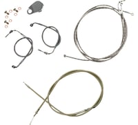 La choppers Handlebar Cable/Brake Line Kit - Quick Connect - Mini Ape Hanger Handlebars - Stainless Steel