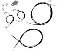 La choppers Handlebar Cable/Brake Line Kit - Quick Connect - Mini Ape Hanger Handlebars - Black Vinyl