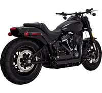 Vance & hines Shortshots Staggered Exhaust System - Matte Black