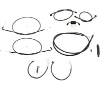 La choppers Handlebar Cable/Brake Line Kit - Complete - 12" - 14" Handlebars - Midnight