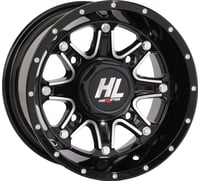 High lifter Wheel - HL4 - Front/Rear - Gloss Black w/Machined - 12x7 - 4/156 - 4+3 (+10 mm)