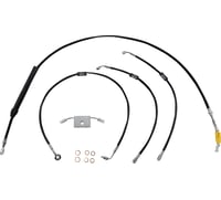 La choppers Handlebar Cable/Brake Line Kit - Quick Connect - 12" - 14" Ape Hanger Handlebars - Black Vinyl