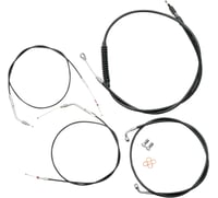 La choppers Handlebar Cable/Brake Line Kit - 18" - 20" Ape Hanger Handlebars - Black Vinyl