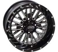 Itp Wheel - Momentum - Front/Rear - Black/Milled - 14x7 - 4/110 - 4+3 (+10 mm)