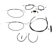 La choppers Handlebar Cable/Brake Line Kit - Complete - 15" - 17" Handlebars - Black Vinyl