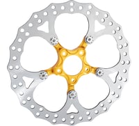 Arlen Ness Spider Rotor - 12-19/32" - Gold - Front