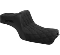 Slyfox High Noon Seat - Double Diamond - Black Logo - Black Stitch - XL '04-'22
