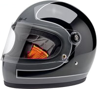 Biltwell Gringo S Helmet   Tracker   Gloss Storm Gray/Black 