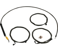 La choppers Handlebar Cable/Brake Line Kit - 18" - 20" Ape Hanger Handlebars - Midnight