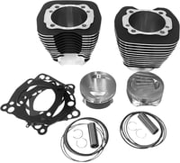 Revolution performance, llc Cylinder Kit - 124" - Black with Highlighted Fins - Twin Cam