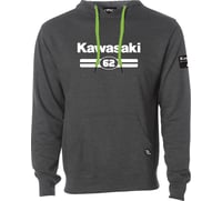Factory Effex Kawasaki Sixty Two Pullover Hoodie Heather Charcoal 