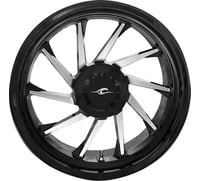 Coastal moto Wheel - Hurricane 3D - Rear Left - Black/Chrome - 18" - Trike