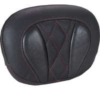 Mustang Deluxe Sissy Bar Pad - Diamond - Dark Cherry Stitch - FLT/FLH '23-'25