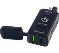 Ridepower SAE to USB-C/USB Ports Adapter - Charger - Digital Voltage Indicator