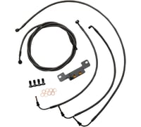 La choppers Handlebar Cable/Brake Line Kit - Mini Ape Hanger Handlebars - Midnight