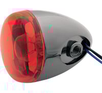 Chris products Turn Signal - Black Nickel/Red