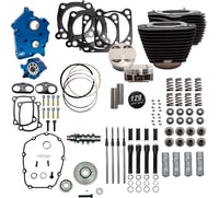 S&S Cycle 129" Power Pack - 550 Gear Drive - Oil Cooled - Wrinkle Black w/o Highlight Fins - M8