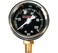 Feuling oil pump corp. Oil Pressure Gauge - 1.5" Dial - Bottom Port - Black Face