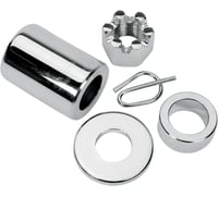 Colony Axle Spacer - Rear - Chrome - Kit - 00-05 Dyna