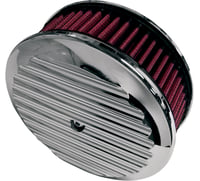 Joker machine Billet Air Cleaner Insert - Finned - Chrome