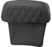 Saddlemen Chopped Tour Pak Backrest Pad - RoadSofa™ - Perforated Black w/ Lattice Stitch - FLT/FLH '14-'23