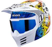 Icon Elsinore™ Helmet   Doodle 3   White 