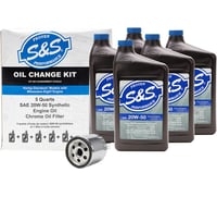 S&s cycle Oil Change Kit - M8 - Black Oil Filter