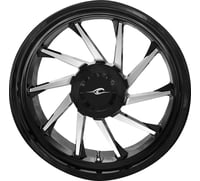 Coastal moto Wheel - Hurricane 3D - Rear Right - Black/Chrome - 18" - Trike