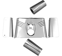 Drag specialties 5-Piece Fork Tins - Chrome - Ribbed - '86-'17 FLST