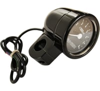 Baron 3" Bullet Electronic Tachometer Fits 1" Bar - Black - Black Face - 3.5" L x 2.875" D