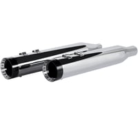 Khrome werks 4.5" Mufflers for Touring - Chrome with Turbine