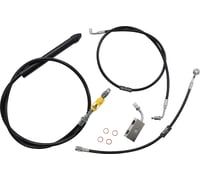 La choppers Handlebar Cable/Brake Line Kit - 18" - 20" Ape Hanger Handlebars - Black Vinyl