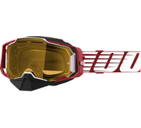 100% Armega Snow Goggles - Oversized Red - Yellow