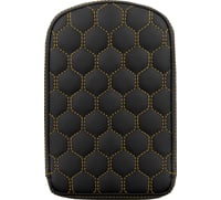 Saddlemen RoadSofa™ Sissy Bar Pad - Honeycomb - Gold Stitching
