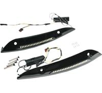 Custom dynamics Windshield Trim - Sequential Turn Signal - Black