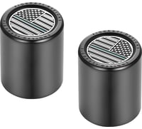 Figurati designs Docking Hardware Covers - American Flag - Contrast Cut - Black