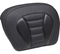 Mustang Deluxe Chopped Tour-Pak® Sissy Bar Pad - Black w/ Gunmetal Stitch - Touring