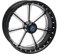 Rsd Wheel - Diesel - Front - Dual Disc/with ABS - Black/Contrast Cut™ - 21x3.5 - '08+ FLD