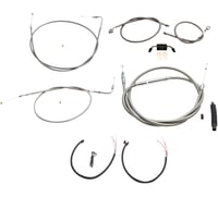 La choppers Handlebar Cable/Brake Line Kit - Complete - Mini Handlebars - Stainless