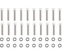 Drag specialties Bolt Kit - Rocker Cover - Chrome - Knurled - M8