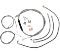 La choppers Handlebar Cable/Brake Line Kit - 18" - 20" Ape Hanger Handlebars - Stainless Steel